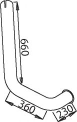 Труба выхлопного газа BORGES 3373