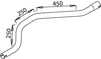 Труба выхлопного газа DINEX 51627