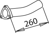 Труба выхлопного газа DINEX 50165