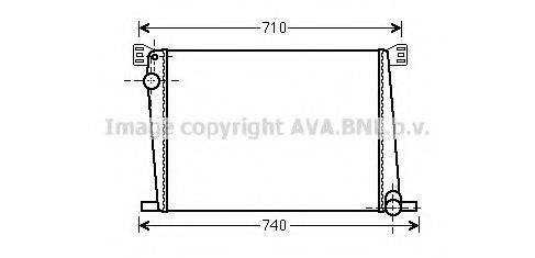 Радиатор, охлаждение двигателя AVA QUALITY COOLING BW2356