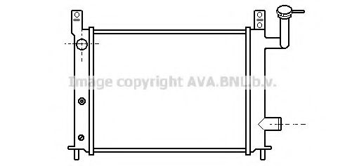 Радиатор, охлаждение двигателя AVA QUALITY COOLING DN2046