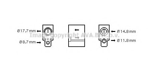 Расширительный клапан, кондиционер AVA QUALITY COOLING RT1335