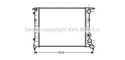 Радиатор, охлаждение двигателя AVA QUALITY COOLING RT2043