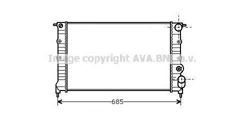 Радиатор, охлаждение двигателя AVA QUALITY COOLING RT2115