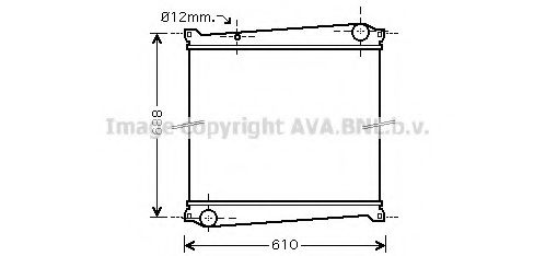 Радиатор, охлаждение двигателя AVA QUALITY COOLING RT2379