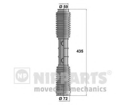 Комплект пылника, рулевое управление NIPPARTS N2844027