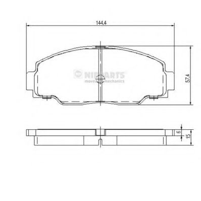 Комплект тормозных колодок, дисковый тормоз NIPPARTS J3602079