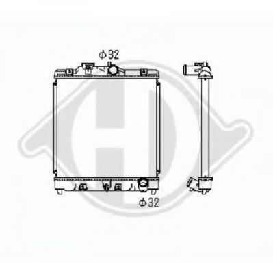 Радиатор, охлаждение двигателя DIEDERICHS 8111138