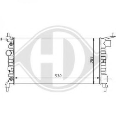 Радиатор, охлаждение двигателя DIEDERICHS 8125185