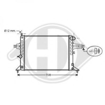 Радиатор, охлаждение двигателя DIEDERICHS 8125228