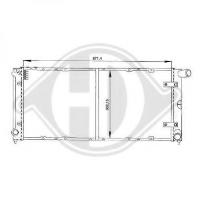 Радиатор, охлаждение двигателя DIEDERICHS 8133107