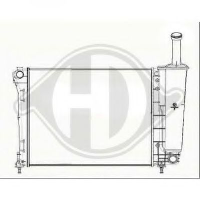 Радиатор, охлаждение двигателя DIEDERICHS 8340505