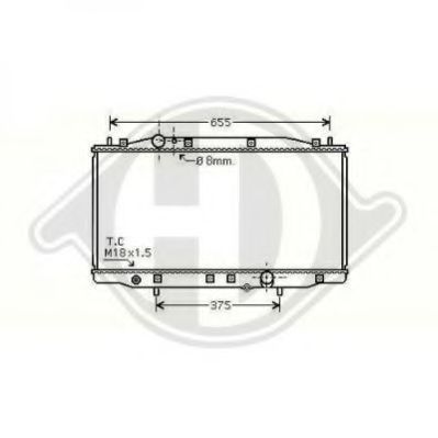 Радиатор, охлаждение двигателя DIEDERICHS 8521909