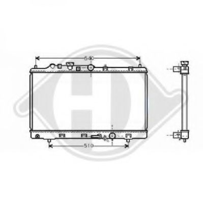 Радиатор, охлаждение двигателя DIEDERICHS 8561705