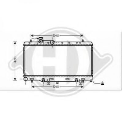 Радиатор, охлаждение двигателя DIEDERICHS 8622201