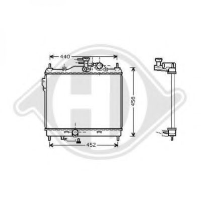 Радиатор, охлаждение двигателя DIEDERICHS 8680506