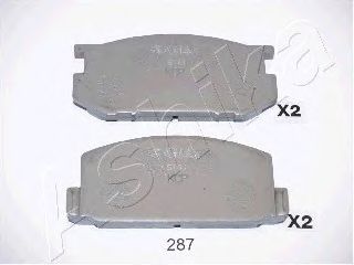 Комплект тормозных колодок, дисковый тормоз ASHIKA 50-02-287