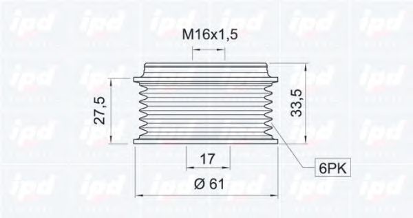 Механизм свободного хода генератора IPD 120003