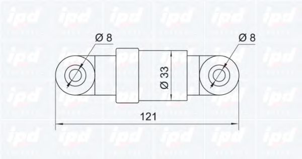 Амортизатор, поликлиновой ремень IPD 130023