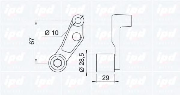 Паразитный / Ведущий ролик, зубчатый ремень IPD 150143