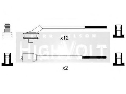 Комплект проводов зажигания STANDARD OEF648