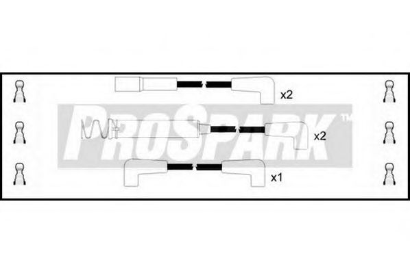 Комплект проводов зажигания INTERMOTOR 76332