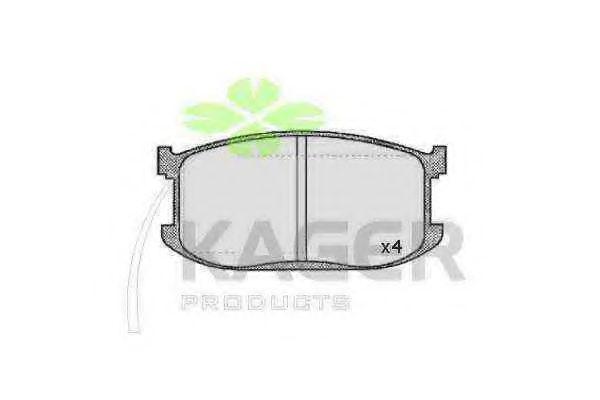Комплект тормозных колодок, дисковый тормоз KAGER 20760