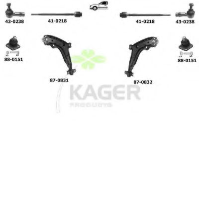 Подвеска колеса KAGER 800260