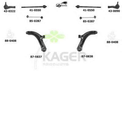 Подвеска колеса KAGER 800287