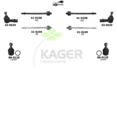 Подвеска колеса KAGER 800368