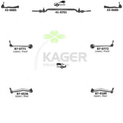 Подвеска колеса KAGER 801096