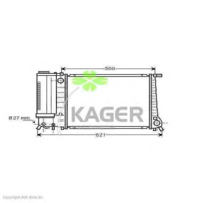 Радиатор, охлаждение двигателя KAGER 31-0130