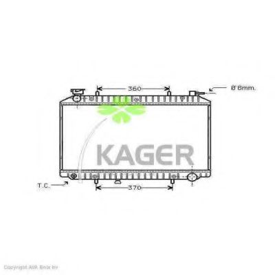 Радиатор, охлаждение двигателя KAGER 31-0265