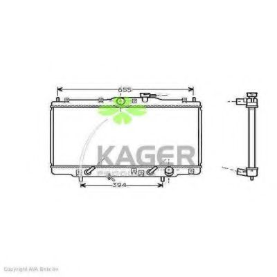 Радиатор, охлаждение двигателя KAGER 31-0489