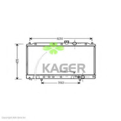 Радиатор, охлаждение двигателя KAGER 31-0662