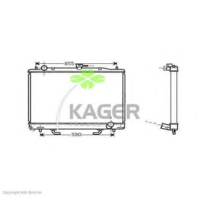 Радиатор, охлаждение двигателя KAGER 31-0694