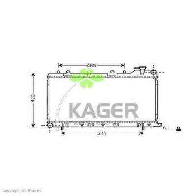 Радиатор, охлаждение двигателя KAGER 31-1031