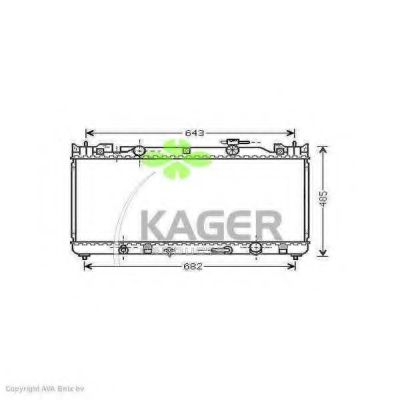 Радиатор, охлаждение двигателя KAGER 31-1871