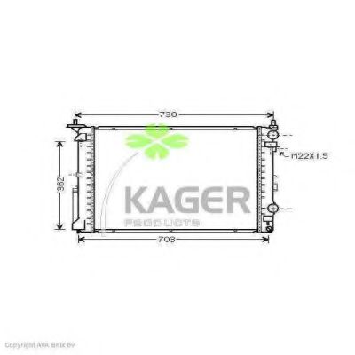 Радиатор, охлаждение двигателя KAGER 31-2220