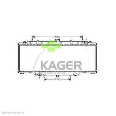 Радиатор, охлаждение двигателя KAGER 31-2858