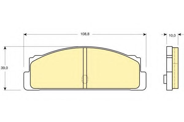 Комплект тормозных колодок, дисковый тормоз GIRLING 6101073