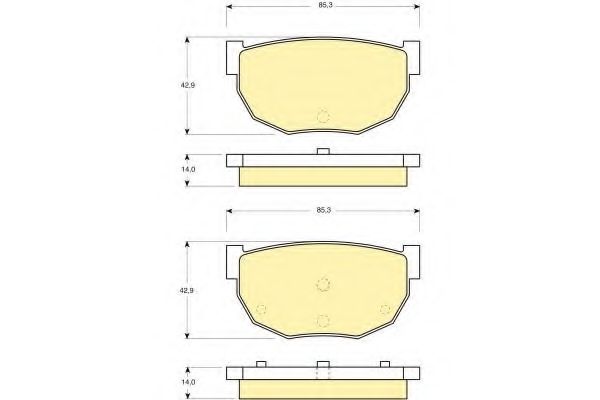 Комплект тормозных колодок, дисковый тормоз GIRLING 6103069