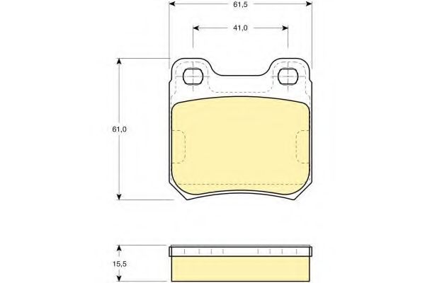 Комплект тормозных колодок, дисковый тормоз GIRLING 6109142