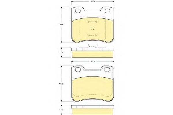 Комплект тормозных колодок, дисковый тормоз GIRLING 6112792