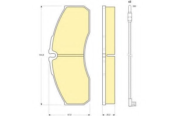 Комплект тормозных колодок, дисковый тормоз GIRLING 6116109