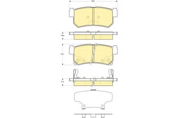 Комплект тормозных колодок, дисковый тормоз GIRLING 6133669