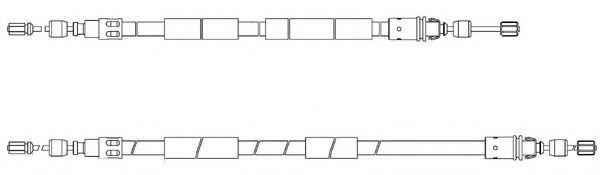 Трос, стояночная тормозная система KAWE RT15105