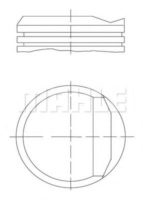 Поршень MAHLE ORIGINAL 034 81 00