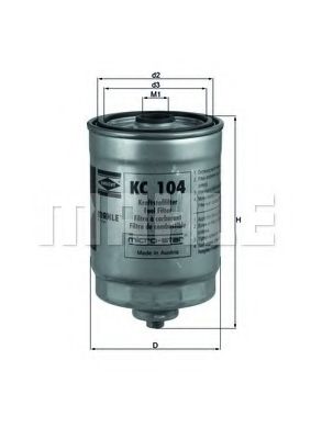 Топливный фильтр MAHLE ORIGINAL KC 104