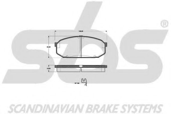 Комплект тормозных колодок, дисковый тормоз sbs 1501223251